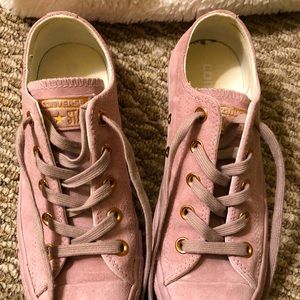 Rose Gold Suede Converse
